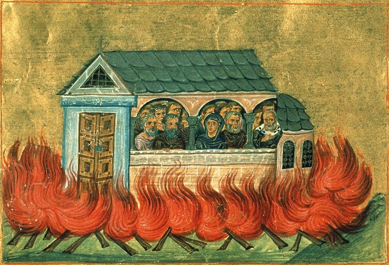 Dec. 28th – The Twenty Thousand Martyrs, who were burned to death in their church at Nicomedia